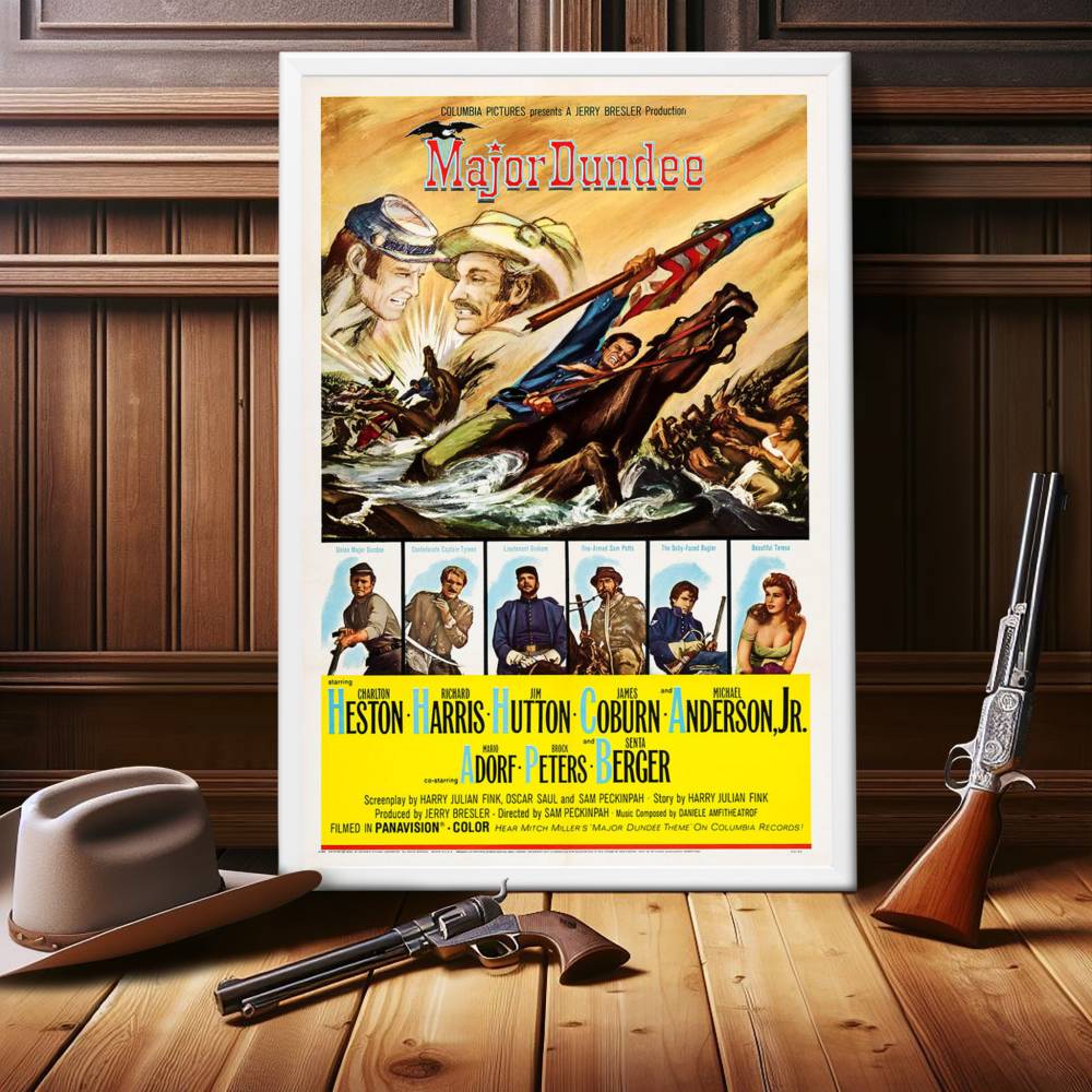 "Major Dundee" (1965) Framed Movie Poster