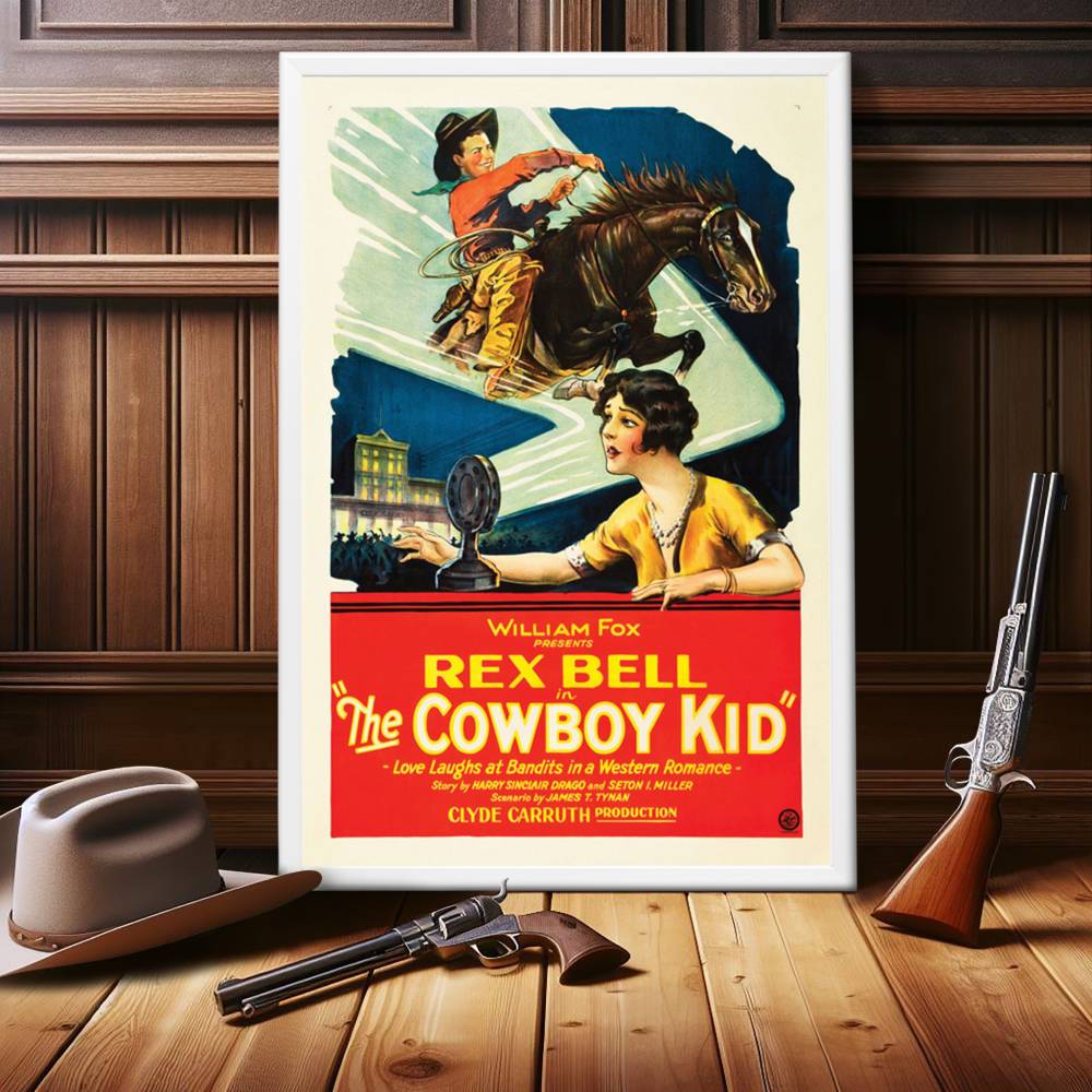 "Cowboy Kid" (1928) Framed Movie Poster