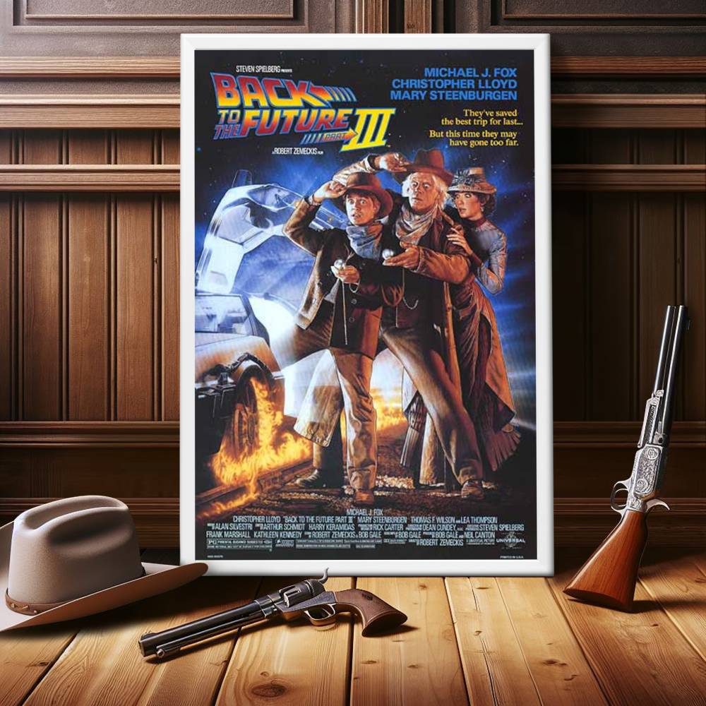 "Back To The Future 3" (1990) Framed Movie Poster
