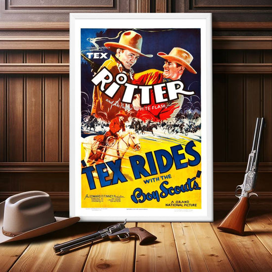 "Tex Rides With The Boy Scouts" (1937) Framed Movie Poster