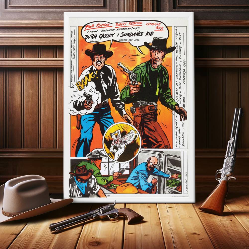 "Butch Cassidy And The Sundance Kid (Polish)" (1969) Framed Movie Poster