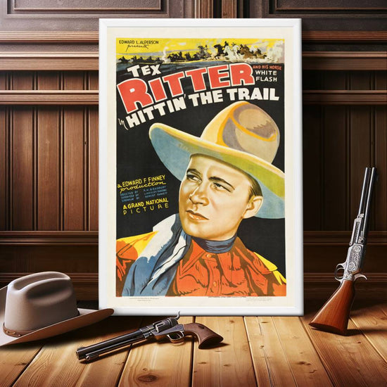 "Hittin' The Trail" (1937) Framed Movie Poster