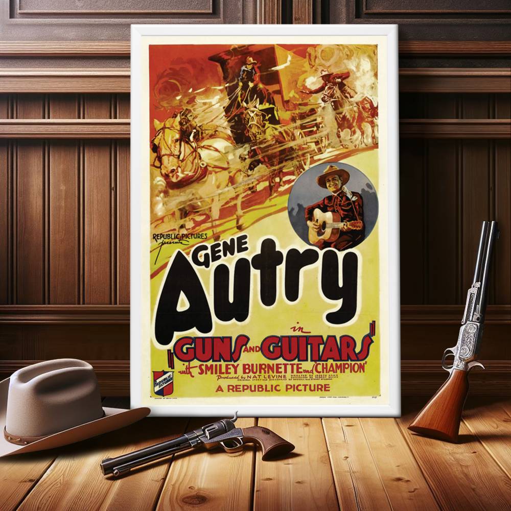 "Guns And Guitars" (1936) Framed Movie Poster