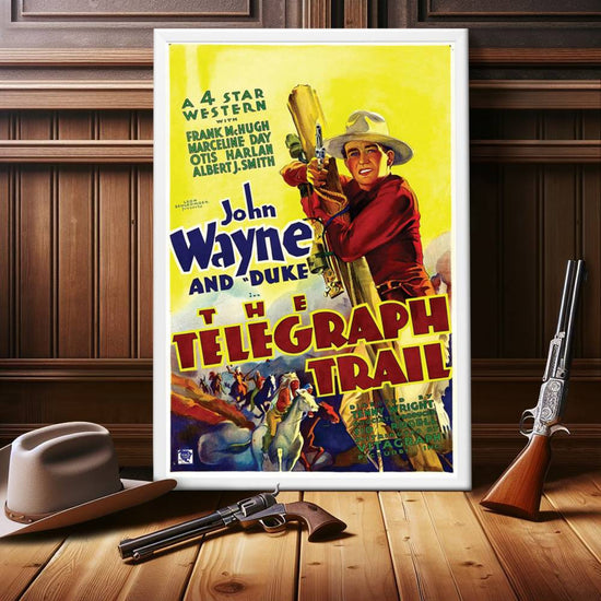 "Telegraph Trail" (1933) Framed Movie Poster